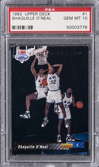 1992-93 UD #1 Shaquille ONeal Rookie Card - PSA GEM MT 10